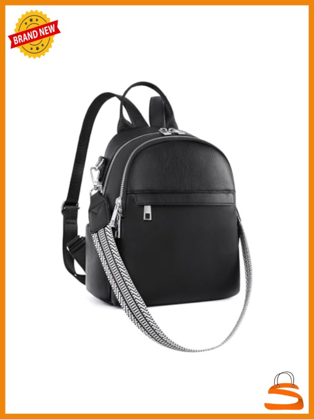 Mini Convertible Backpack Purse Vegan Leather Travel Shoulder Bag